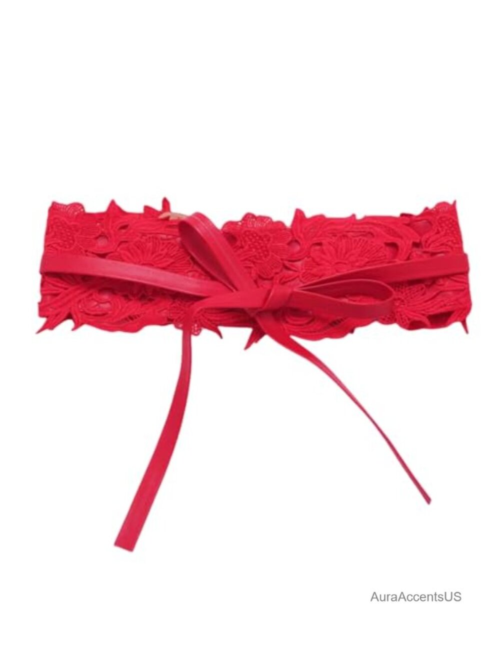 Lace Wide Waist Belt Wrap Around Obi Corset Belts Bowknot Retro Dress